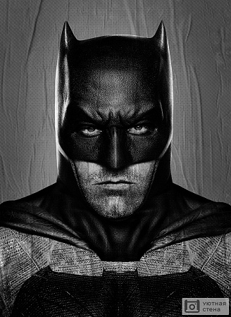 Черно-белый портрет Бэтмена