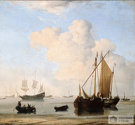 Виллем ван де Вельде младший — Яхта и другие суда в штиль