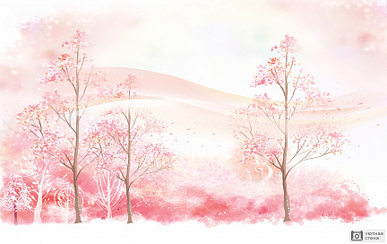 Розовый пейзаж