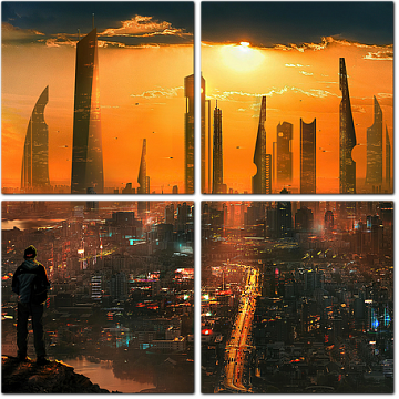 Рассвет фантастического города будущего