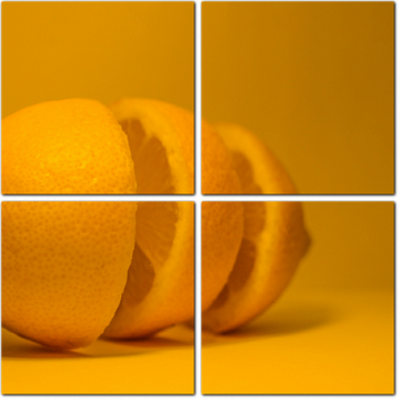 Желтые дольки лимона