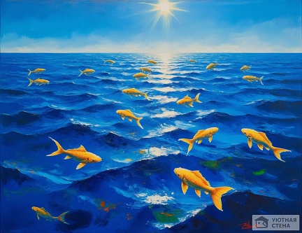 Море с золотыми рыбками