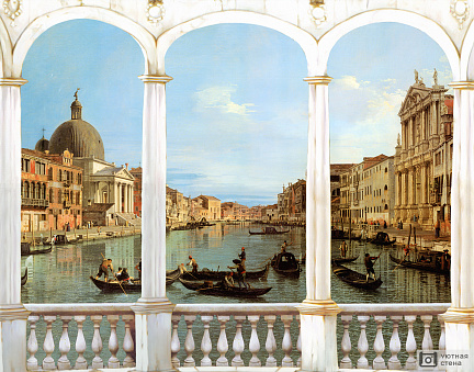 Фотообои Балкон с видом на классическую Венецию