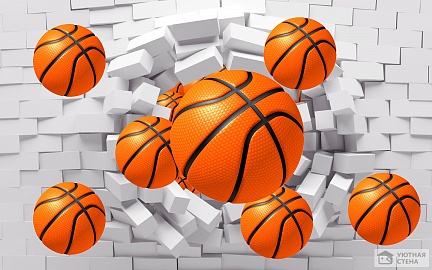 Баскетбольные мячи пробивающие стены