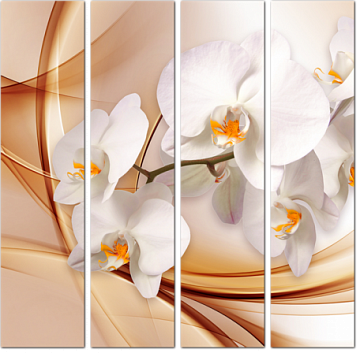 Орхидея на абстрактном фоне