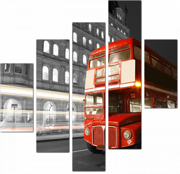 Старинный двухэтажный автобус Лондона