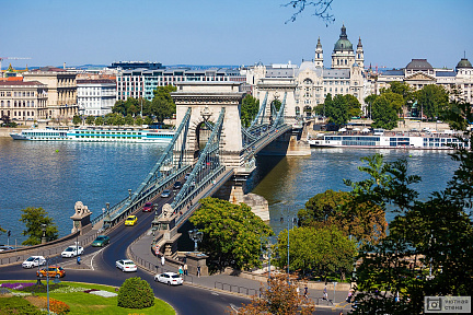 Фотообои Мост через реку в Венгрии, Будапешт