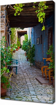 Старая улица в деревне Лефкара. Кипр