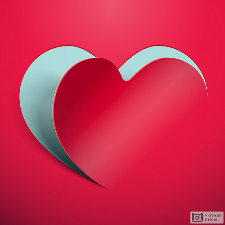 Красное 3D сердце