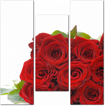 Красные розы в углу изображения