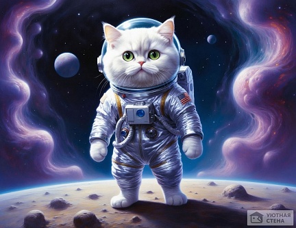 Кот в костюме астронавта