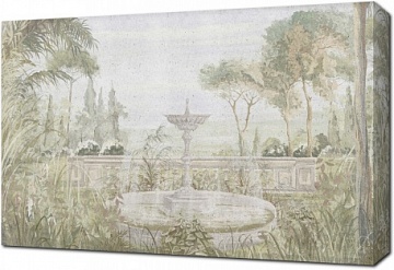 Винтажное изображение фонтана