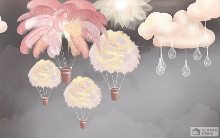 Сказочные воздушные шары с перьями