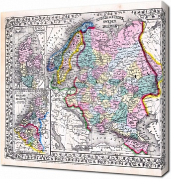 Старая карта Российской Империи 1870 года