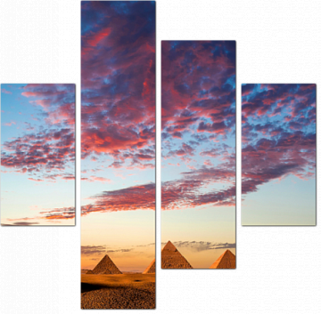 Три пирамиды на закате