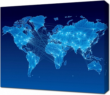 Глобальные сети на карте мира