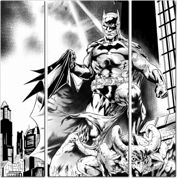 Рисунок Бэтмена из комиксов