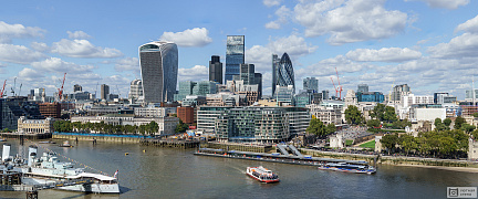 Фотообои Набережная Лондона и небоскребы