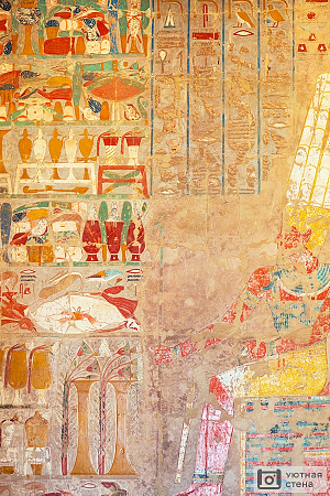 Рельеф на стене королевы храма Хатшепсут в Египте