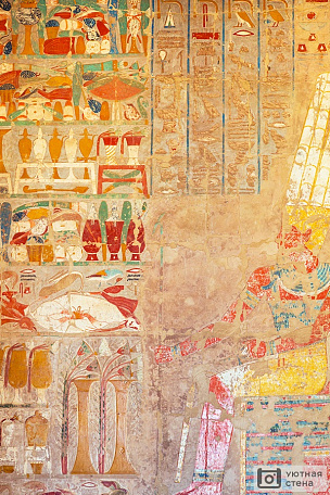 Фотообои Рельеф на стене королевы храма Хатшепсут в Египте