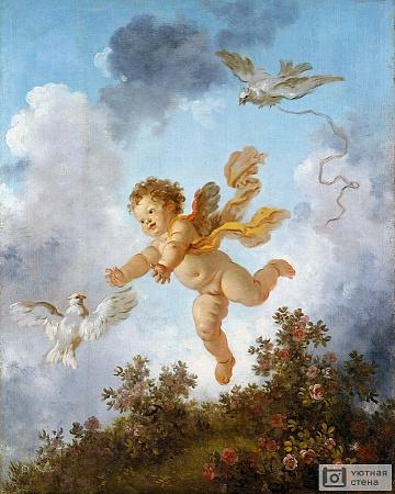 Жан Оноре Фрагонар - Расцвет любви - Амур преследует голубя