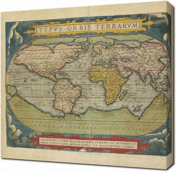 Карта мира 1750 год