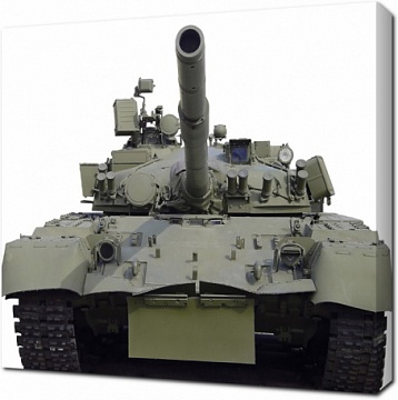 Советский танк на белом фоне