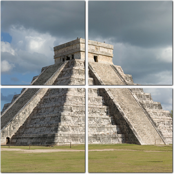 Храм Кукулькан, пирамида в Чичен-Ица, Юкатан, Мексика
