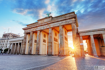 Фотообои Бранденбургские ворота во время заката