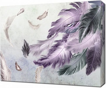 Пушистые лиловые перья