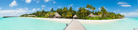 Панорама острова на Мальдивах