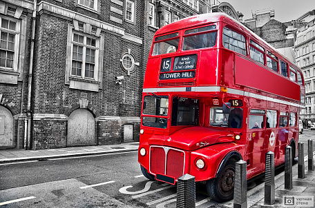 Фотообои Ретро двухэтажный автобус Лондона