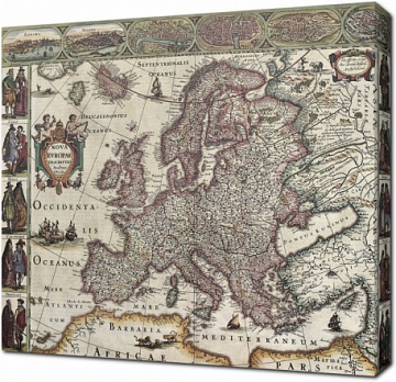 Старая карта Европы