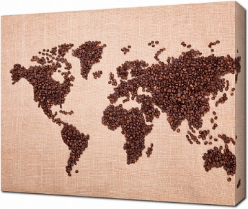 Карта из кофейных зерен