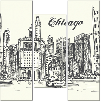 Эскиз старого Чикаго