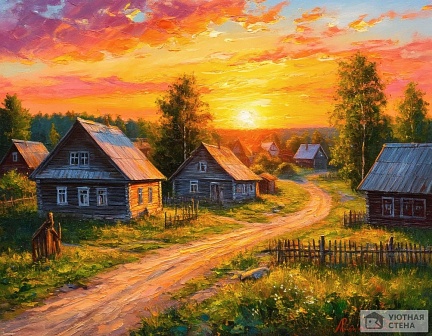 Летний вечер живопись