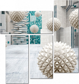 Текстурные шары в модернистском интерьере