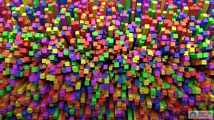 Разноцветные 3D прямоугольники