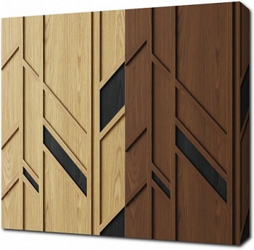Деревянные геометрические декоративные панели
