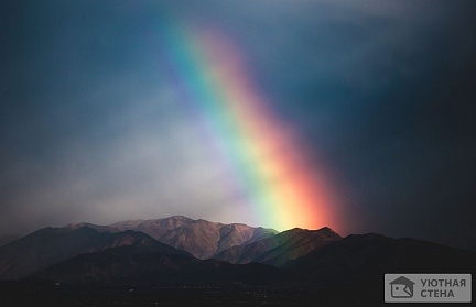 Фотообои Горный пейзаж с радугой
