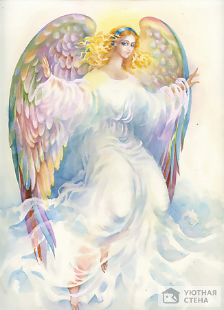 Ангел с разноцветными крыльями