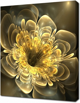 Золотой 3D цветок
