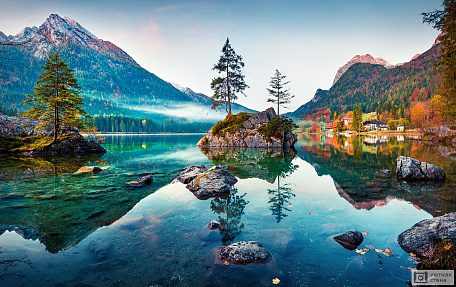 Фотообои Отражение гор в озере Хинтер, Германия