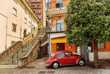 Общий вид одной из улиц в центре города Сан-Марино