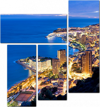 Побережье Монако на закате