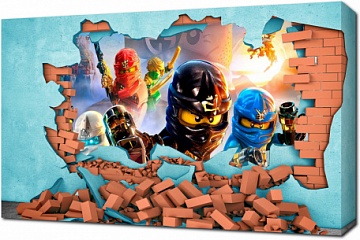 Лего Ниндзяго в проломанной стене