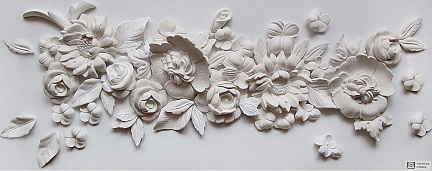 3D Барельефные цветы