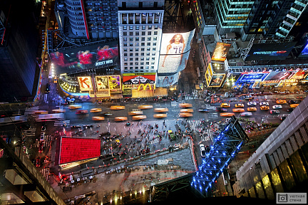 Фотообои Вид сверху на Таймс-сквер. Нью-Йорк