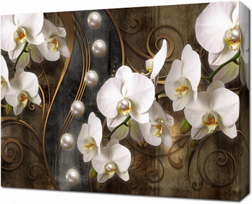 Орхидеи с жемчугом