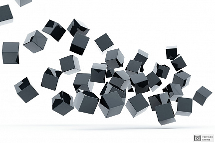 Парящие черные кубы 3D